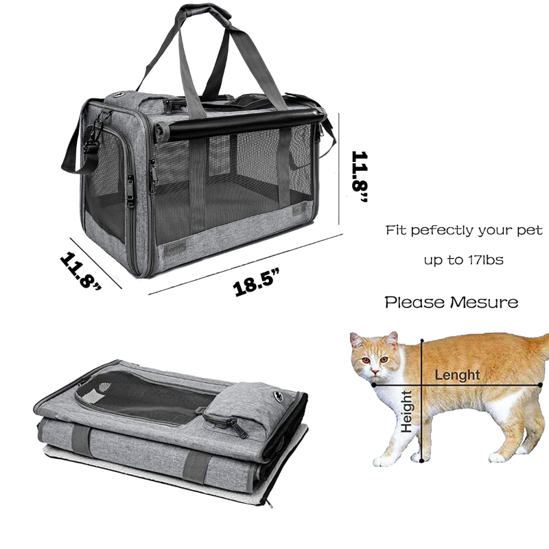 Portable Cat Carrier, Pet Travel Carrier Bag - Image 6