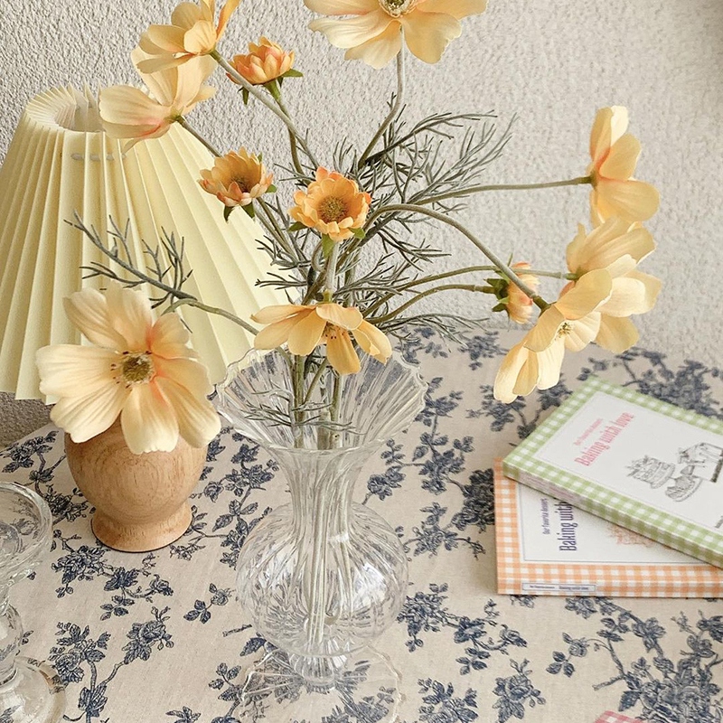 Retro Style Flower Printed Cotton Linen Tablecloths - Image 3