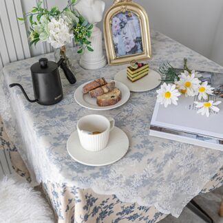 Retro Style Flower Printed Cotton Linen Tablecloths