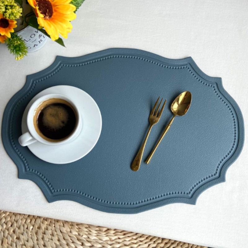 Retro Light Luxury Leather Table Mat Kitchen Decoration