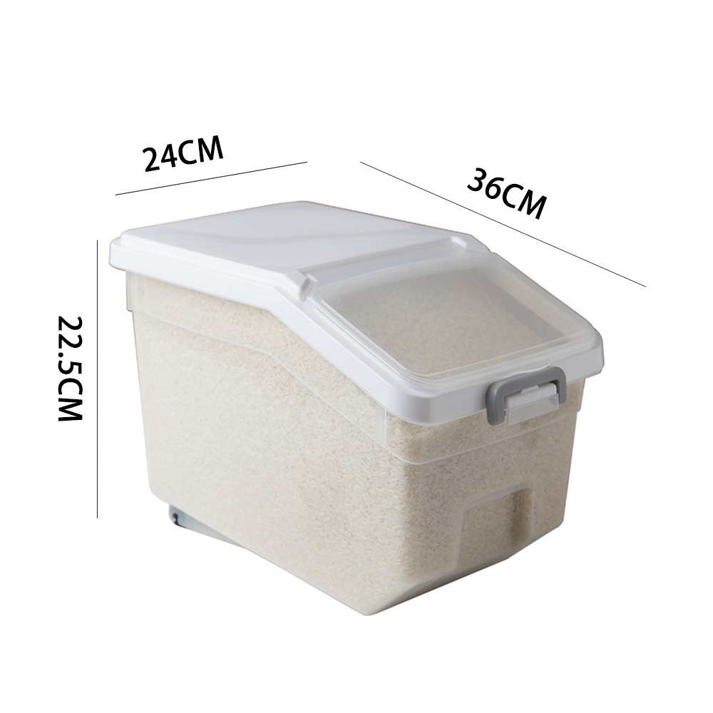 Rice Storage Box Rice Dispenser Bean Container Cereals Bucket - Image 5