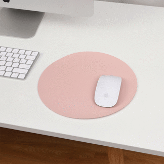 Round Mouse Pad Single-sided Solid Leather Gaming Mouse Pad