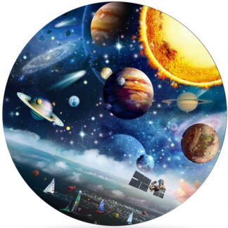 1000PCS Round Puzzle 3D Planet Jigsaw Wooden Puzzle