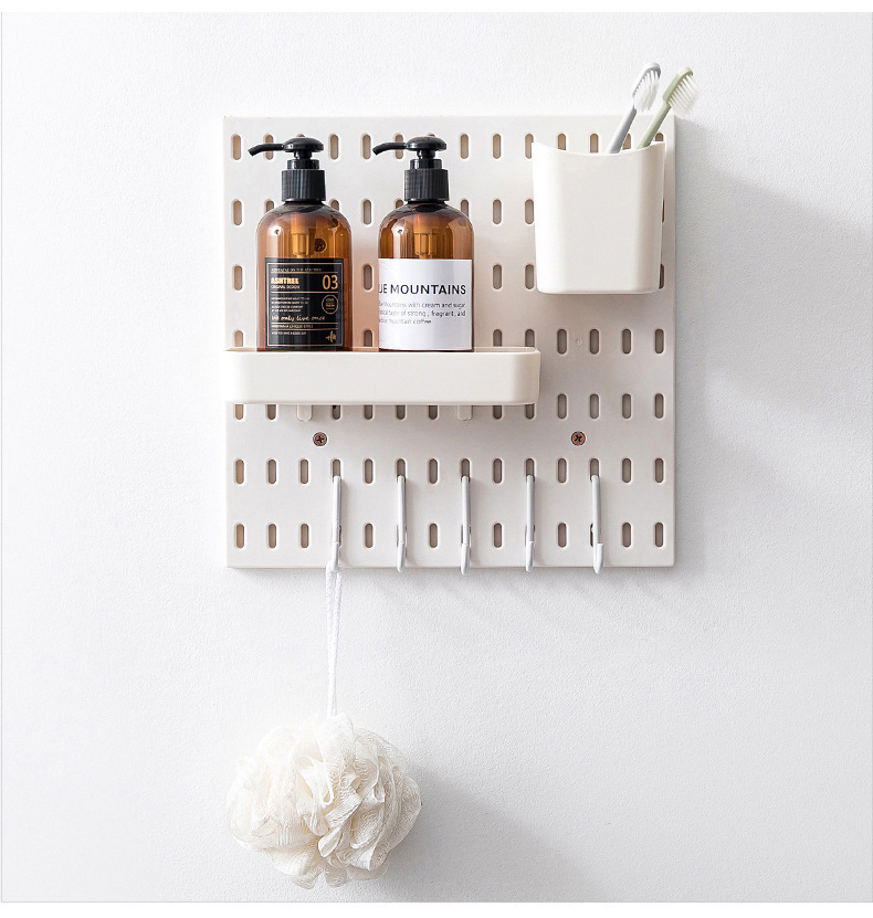 DIY Pegboard Accessories Hanging Shelf Storage Hooks Wall Organizer - Image 3