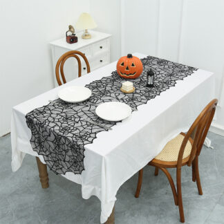 Spider Webs Lace Tablecloths Halloween Party Decoration