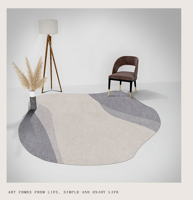Nordic Style Irregular Round Carpet Living Room Rug - Image 2