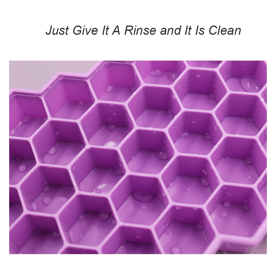 Ice Cube Tray Silicone Ice Cube Molds with Removable Lid - Image 4