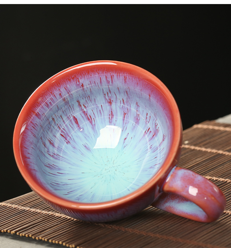Ceramic Kiln Changed Coffee Cup and Saucer Set - Image 6