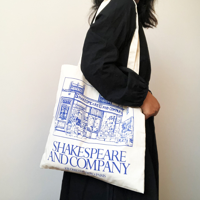 Women Canvas Shoulder Tote Bag Shakespeare Print