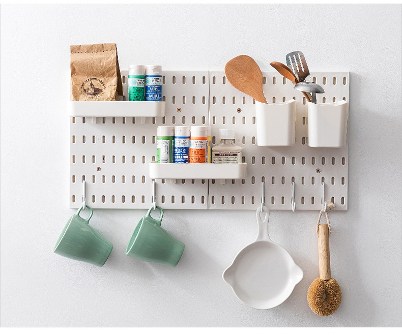 DIY Pegboard Accessories Hanging Shelf Storage Hooks Wall Organizer