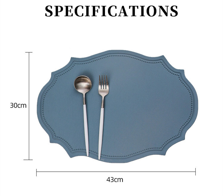 Retro Light Luxury Leather Table Mat Kitchen Decoration - Image 4