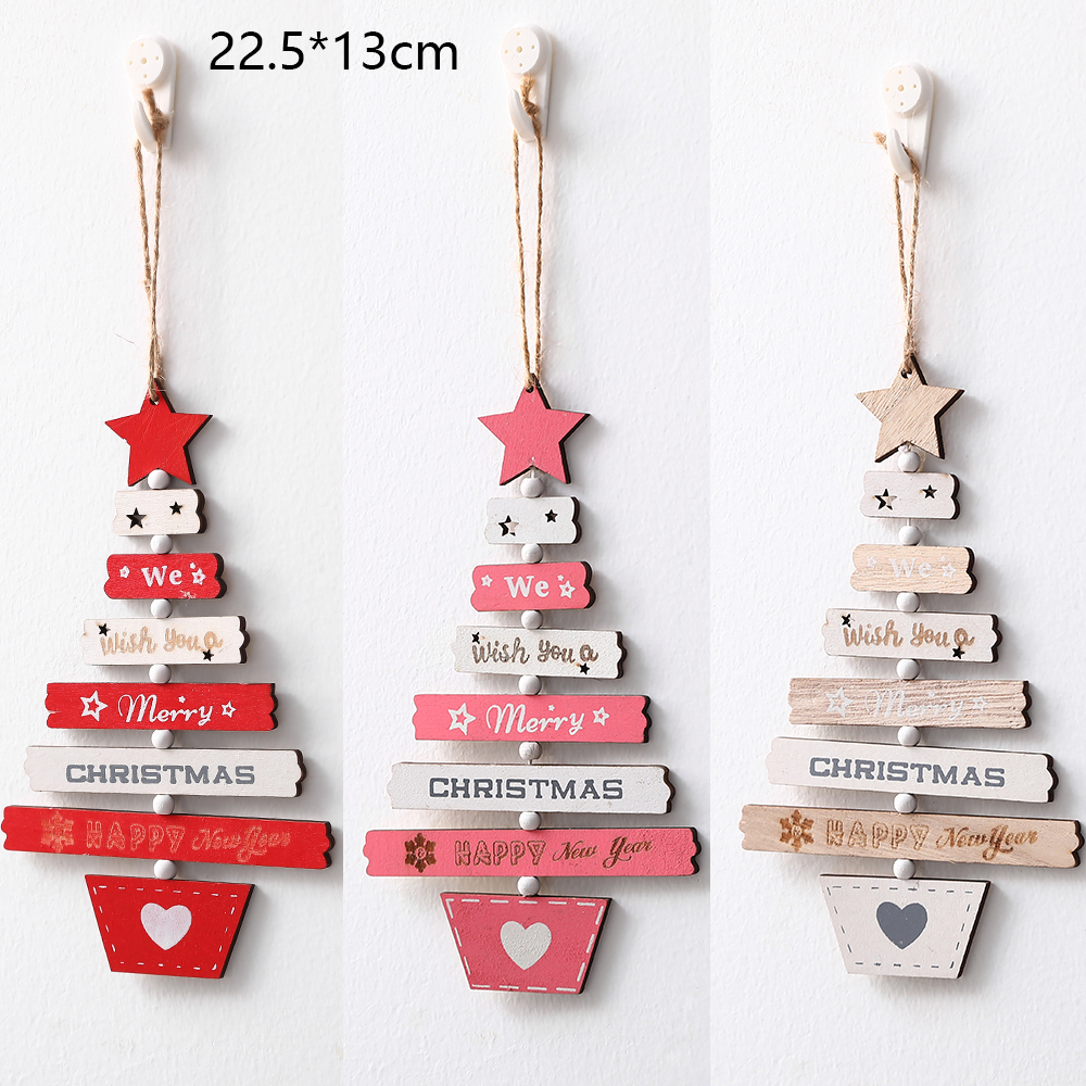 Wooden Christmas Tree Decorations, Set Of 3 - Image 4