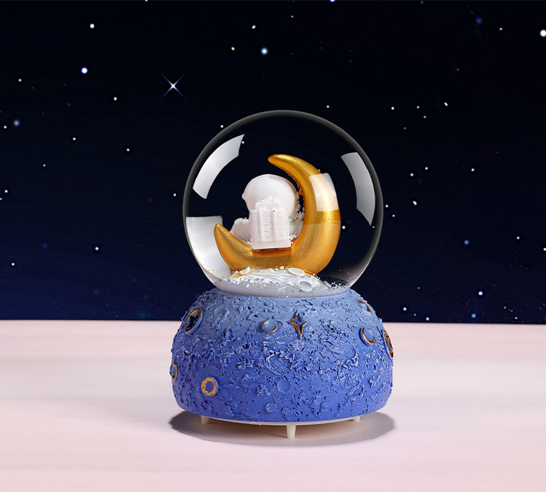 Creative Astronauts Snow Globe Luminous Crystal Ball Music Box - Image 3