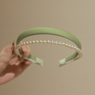 Double Layer Sweet Hairbands For Women Hair Accessories, Green