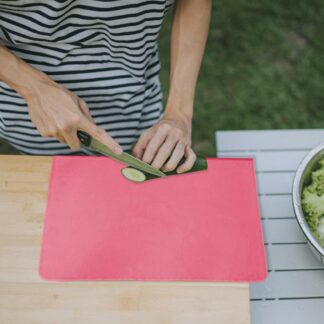 Nonslip Plastic Kitchen Cutting Board with Block Mat