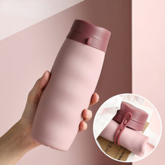 600ml BPA Free Foldable Water Soft Flask for Outdoor Travel