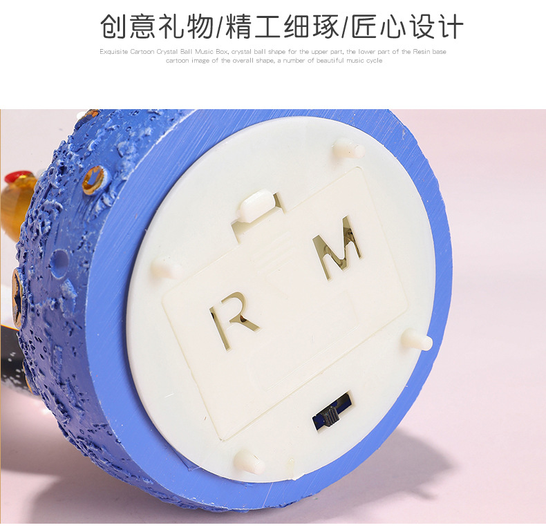 Creative Astronauts Snow Globe Luminous Crystal Ball Music Box - Image 4