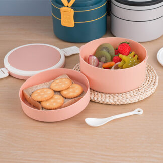 Hermetic Lunch Box 2 Layer Grid Children Student Bento Box