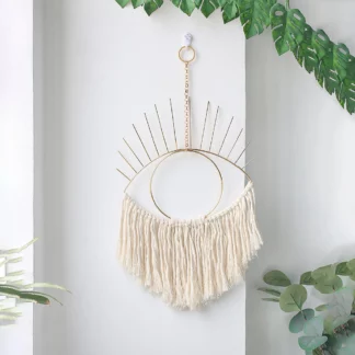 Boho Macrame Wall Hanging Evil Eye Tapestry Decoration