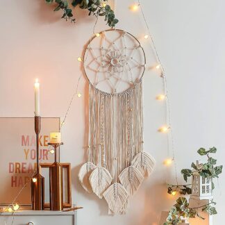 Leaf Macrame Dream Catcher Boho Macrame Wall Hagnging Handmade Tapestry