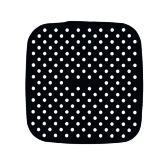 Reusable Air Fryer Silicone Accessories, 7.5 Inch Square, Black
