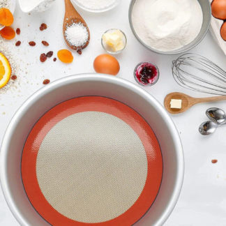Non Stick Round Silicone Baking Mat Heat Resistant Cake Pan, Medium