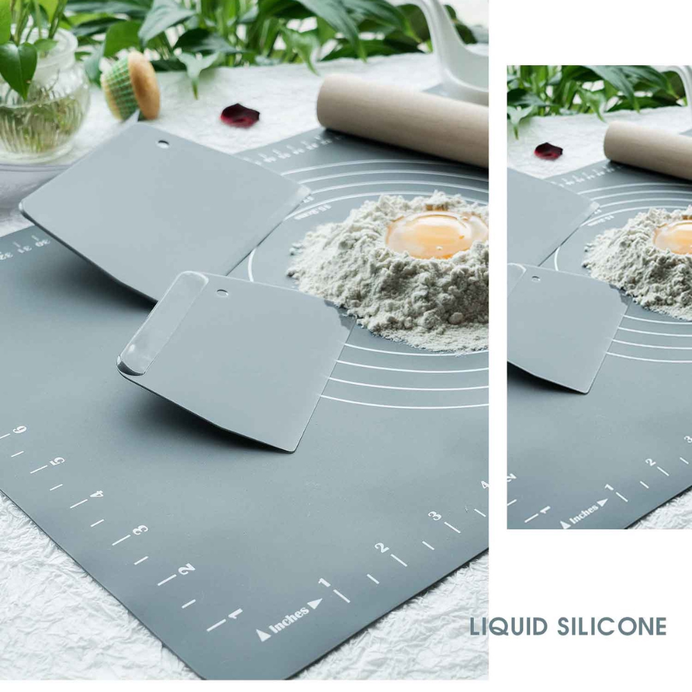 Plastic Cake Cream Spatula Baking Tools, Grey Blue - Image 3