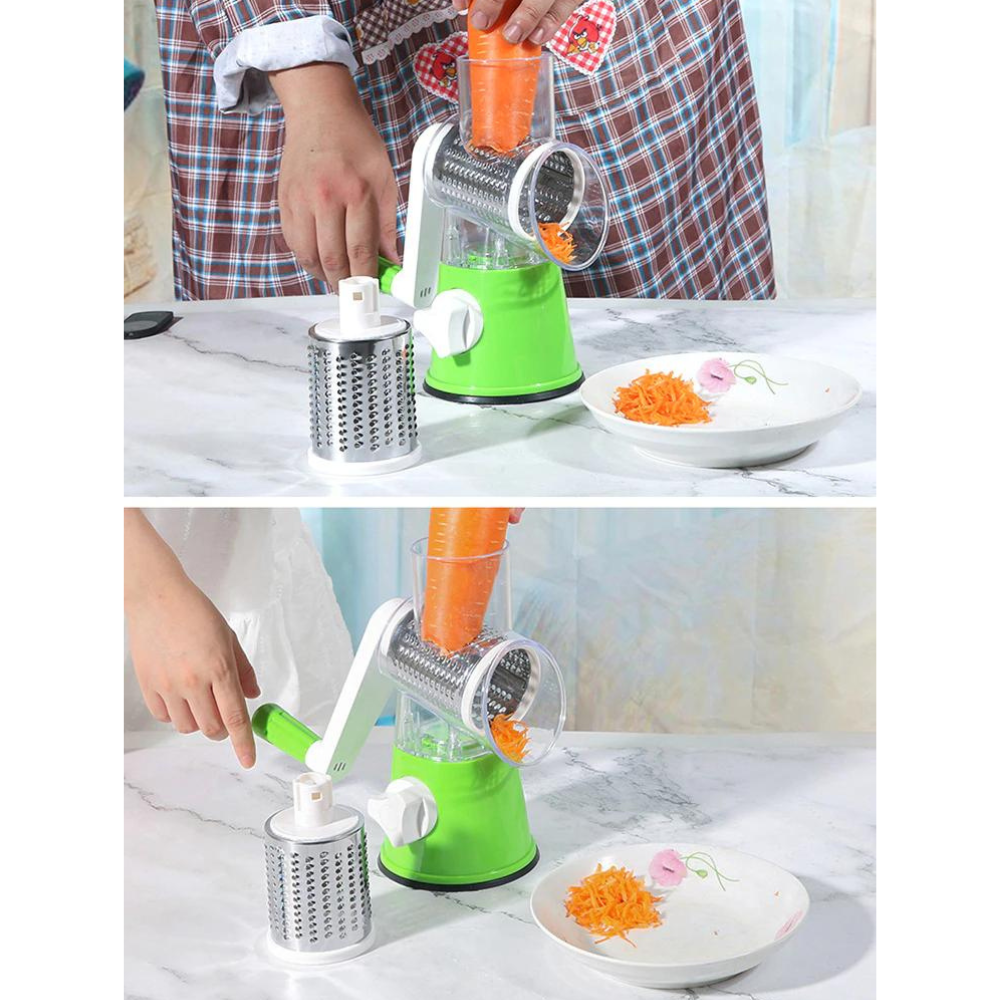 Kitchen Rubbing Mashing Garlic Grinding Roller Potato Shredder, Green - Image 4