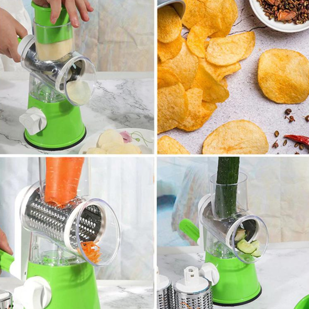 Kitchen Rubbing Mashing Garlic Grinding Roller Potato Shredder, Green - Image 6