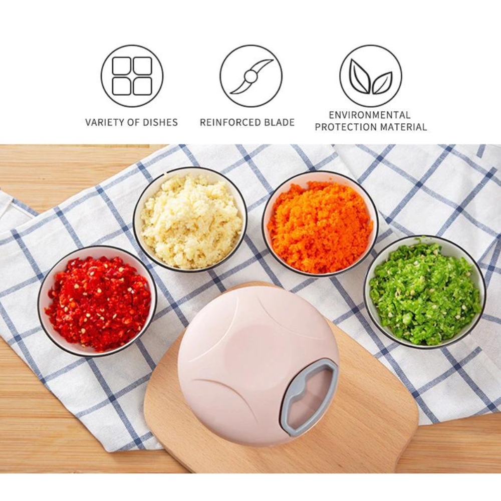 Kitchen Cooking Machine Multi-Function Hand Pull Garlic Press, Pink - Image 6