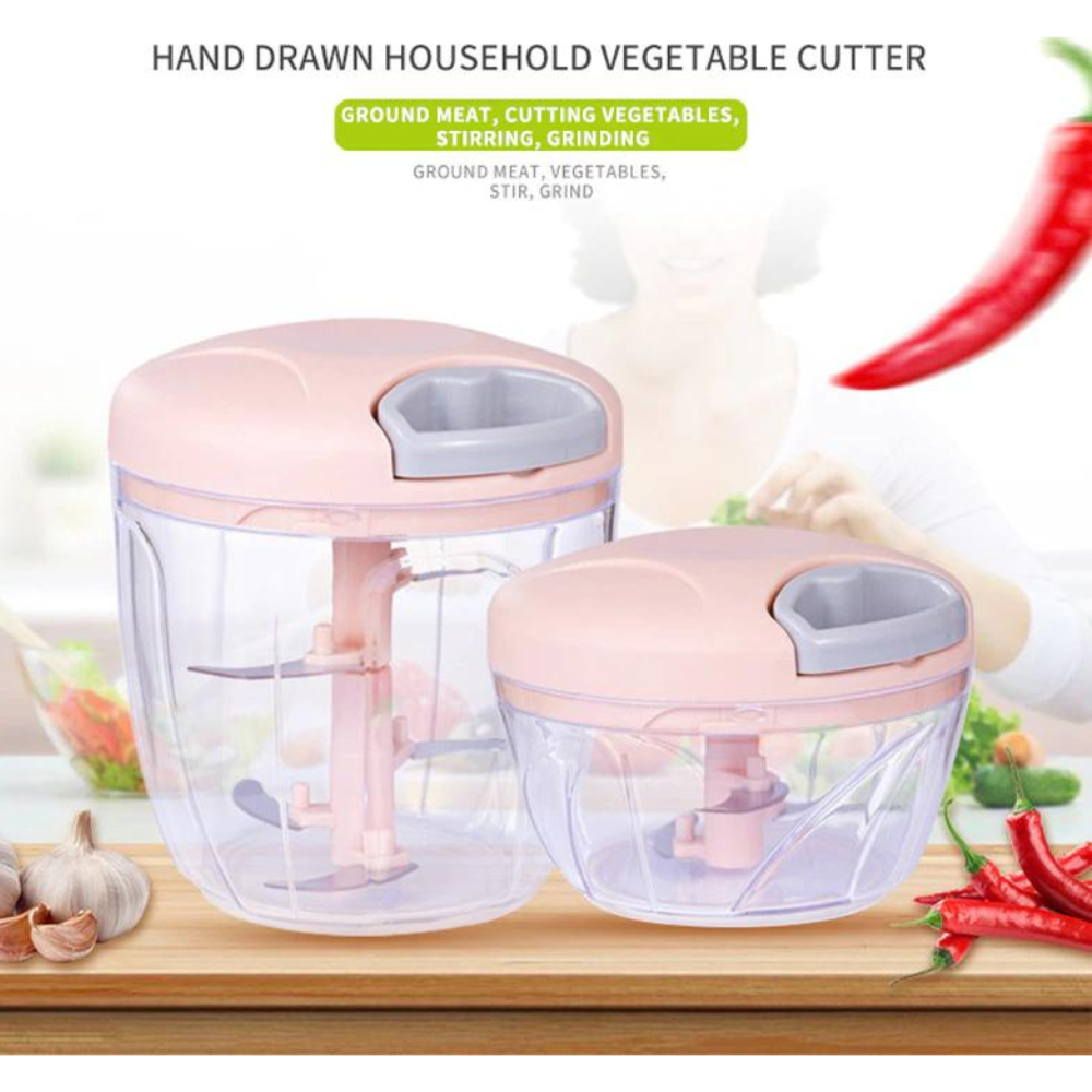 Kitchen Cooking Machine Multi-Function Hand Pull Garlic Press, Pink - Image 4