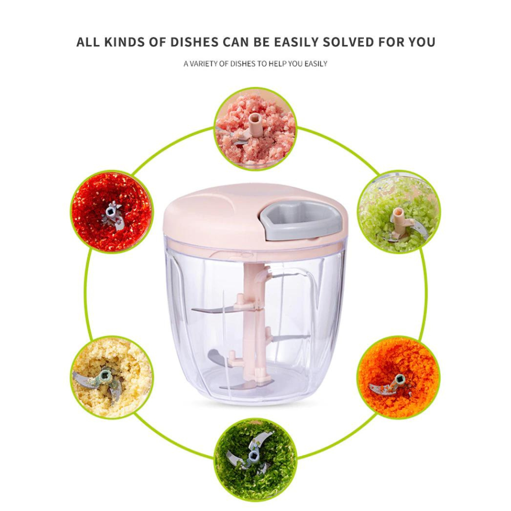 Kitchen Cooking Machine Multi-Function Hand Pull Garlic Press, Pink - Image 2