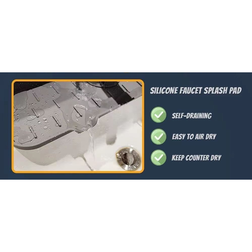 Kitchen Faucet Absorbent Mat, Grey - Image 4