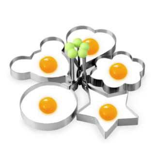 Stainless Steel 5Style Fried Egg Pancake Shaper Omelette Mold