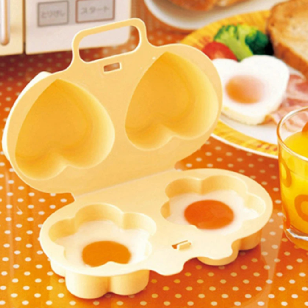 Home Kitchen Microwave Oven Heart & Flowers Shape Egg Steamer