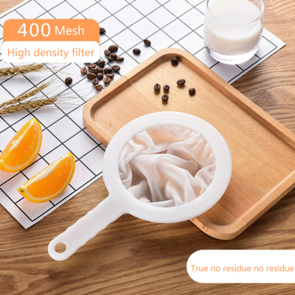 Food Grade PP And Nylon Ultra Fine Filter Mesh Reusable Strainer, 400 Mesh - Image 5