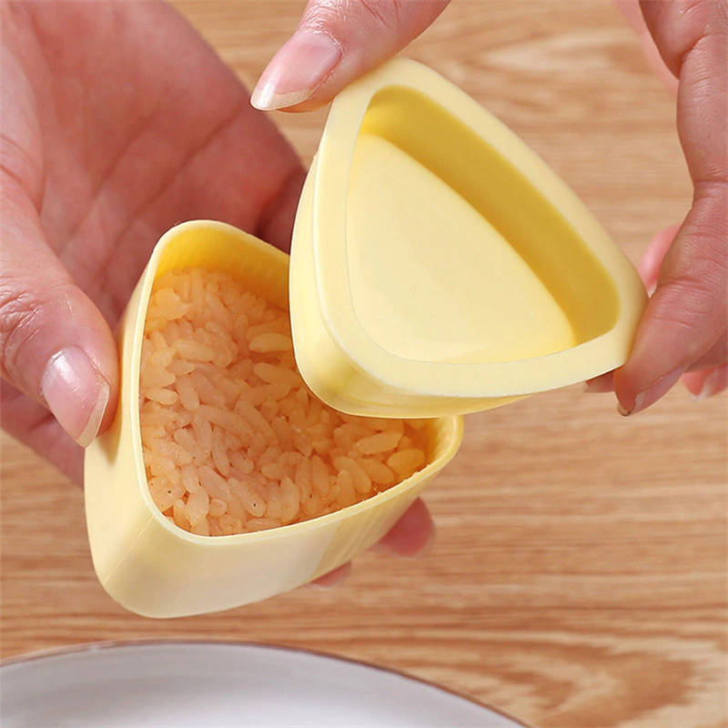 Food Press Sushi Maker Mold Japanese Home Kitchen Bento Accessories Tools, Yellow - Image 3