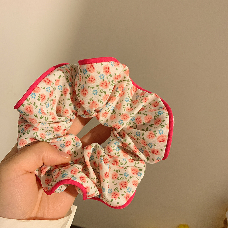 Large Sweet Flower Printing Elastics Scrunchies - Image 5