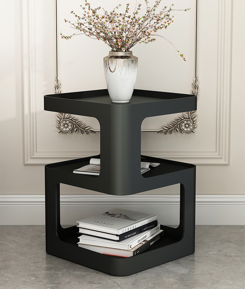 INS Nordic Modern Black Metal Coffee Side Table - Image 6
