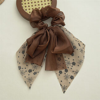 Chiffon Gauze Bowknot Ribbon Elastics Scrunchies