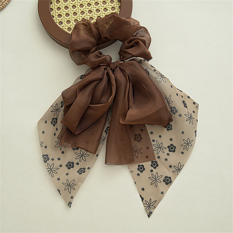 Chiffon Gauze Bowknot Ribbon Elastics Scrunchies
