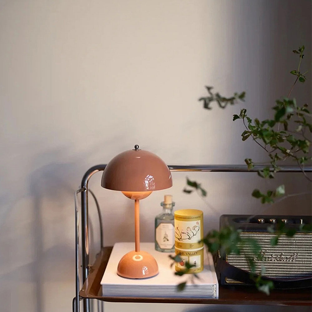 Nordic Style Bedside Bed Table Lamp LED Bud, USB Rechargable Pink Lamps