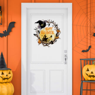 30*30cm Vine Castle Bat Halloween Wall Stickers Halloween Decoration
