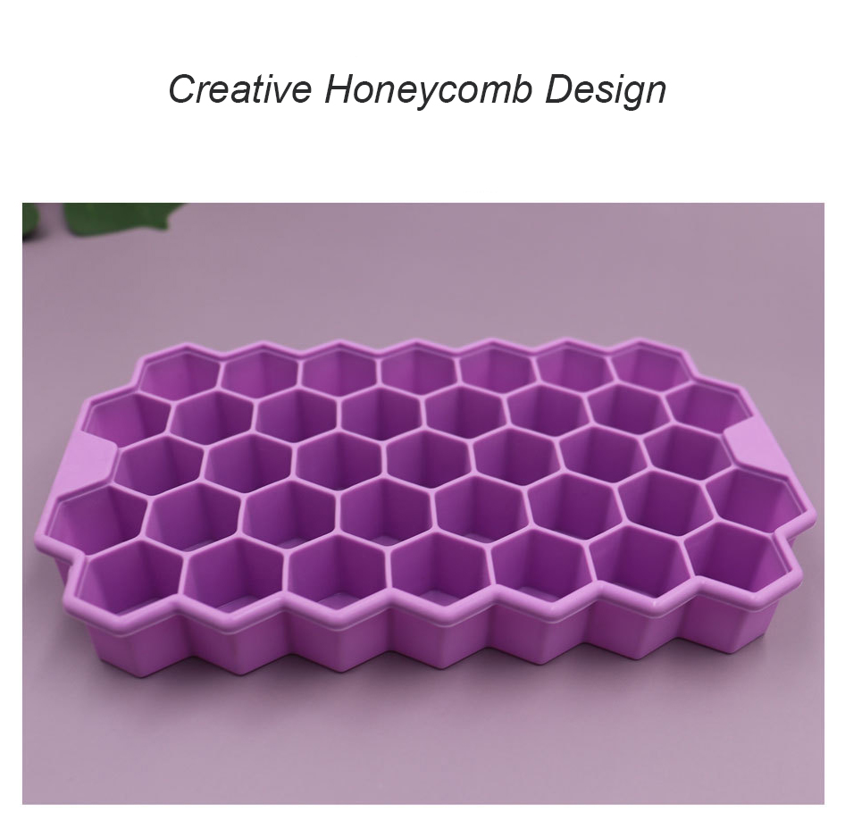 Ice Cube Tray Silicone Ice Cube Molds with Removable Lid - Image 3