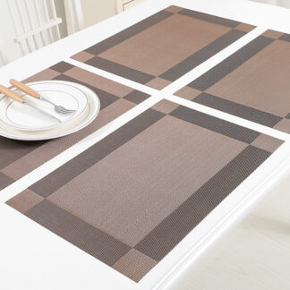 Set of 4 PVC Heat-Resistant  Placemats for Kitchen Table