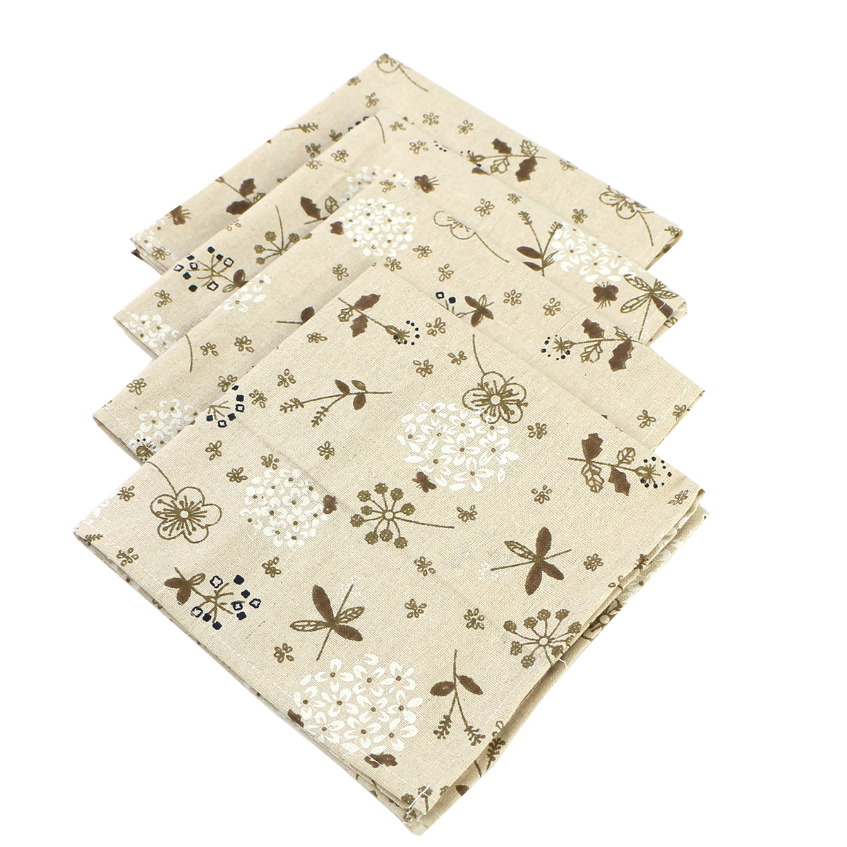 Set of 6 Floral Printed 40x40CM Serving Cloth Napkins - Image 4