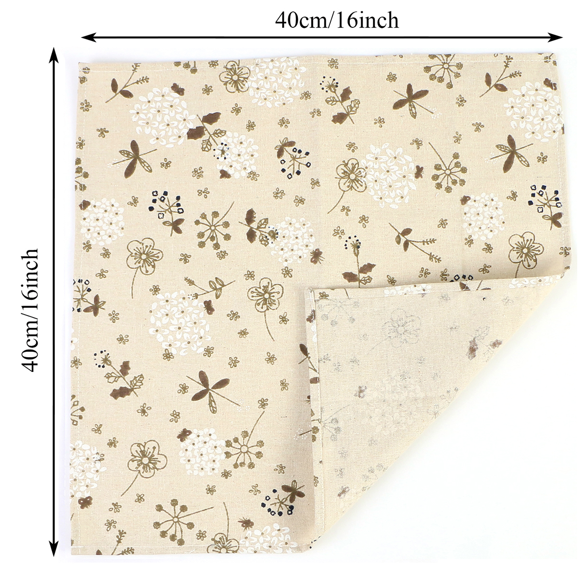 Set of 6 Floral Printed 40x40CM Serving Cloth Napkins - Image 5