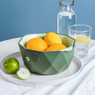 1PC Double Layer Washing Vegetable Fruit Baskets Plastic Drainage Basket