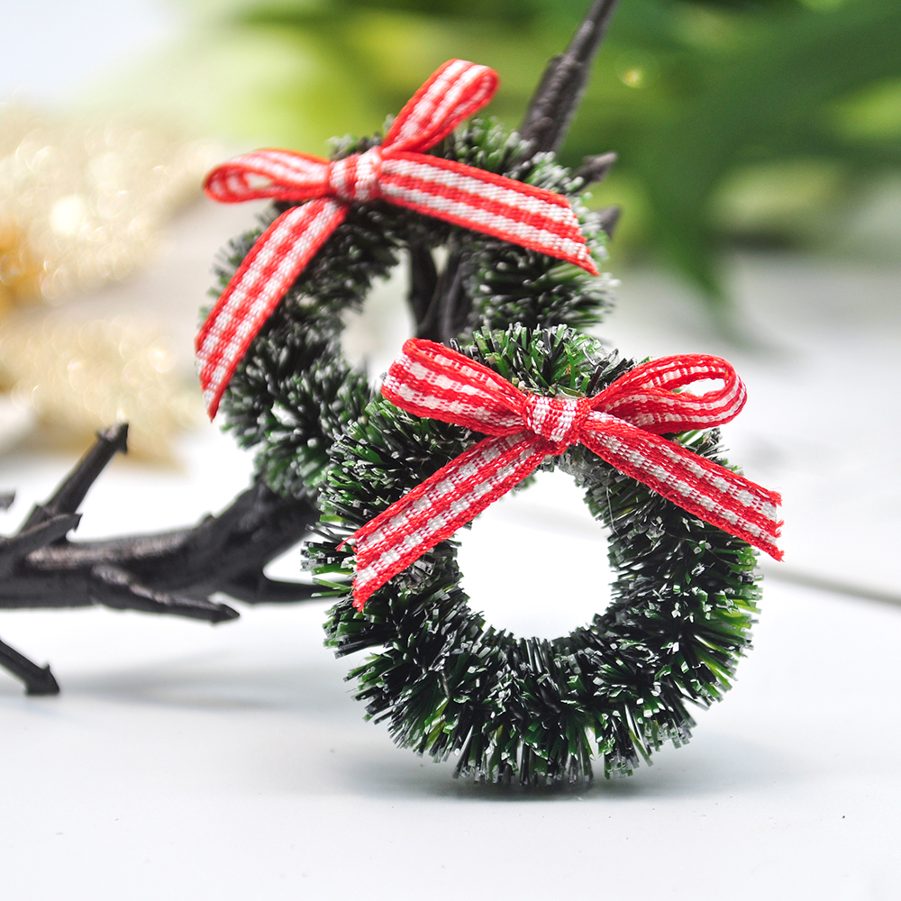 12pcs Christmas Wreath Xmas Tree Decor Mini Craft - Image 2