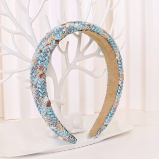 Classic Plaid Hairband Wide Side